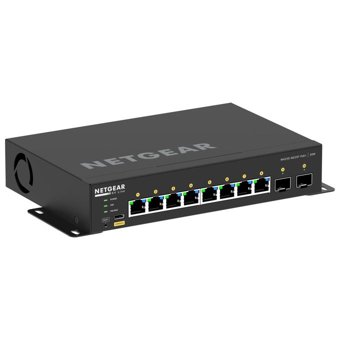 NETGEAR GSM4210PX-100EUS Switch Gestito L2-L3 8 Porte Gigabit Ethernet PoE+ 220W 2 Porte SFP+ colore Nero