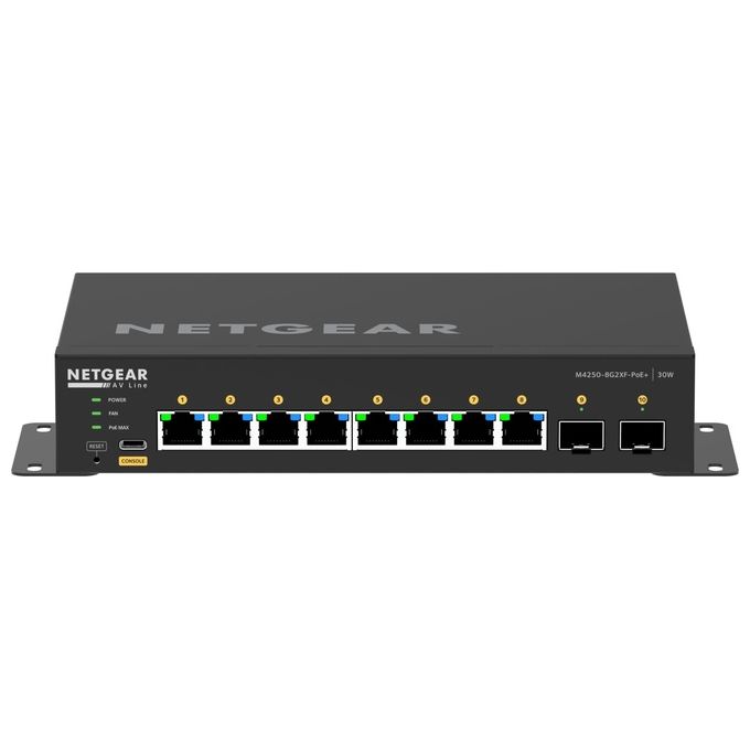 NETGEAR GSM4210PX-100EUS Switch Gestito L2-L3 8 Porte Gigabit Ethernet PoE+ 220W 2 Porte SFP+ colore Nero