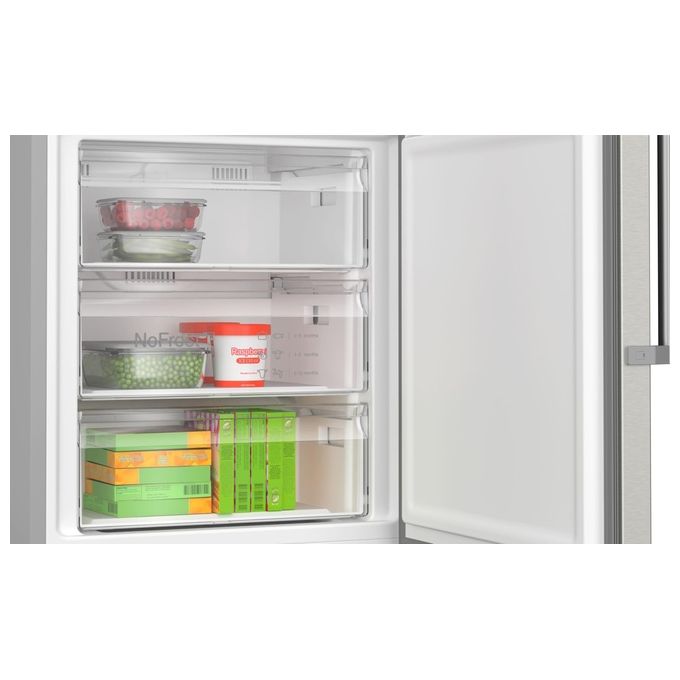 Bosch KGN49AICT Serie 6 Frigorifero Combinato 440 L 203 cm Classe C 35 dB No Frost VitaFresh colore Acciaio Inox