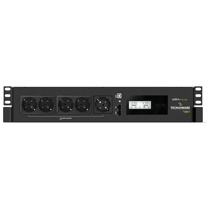 Tecnoware FGCERAPL1202RSCH Era Plus Gruppo di Continuita' UPS Rack 1200VA 840W Line Interactive 5 Prese Schuko colore Nero