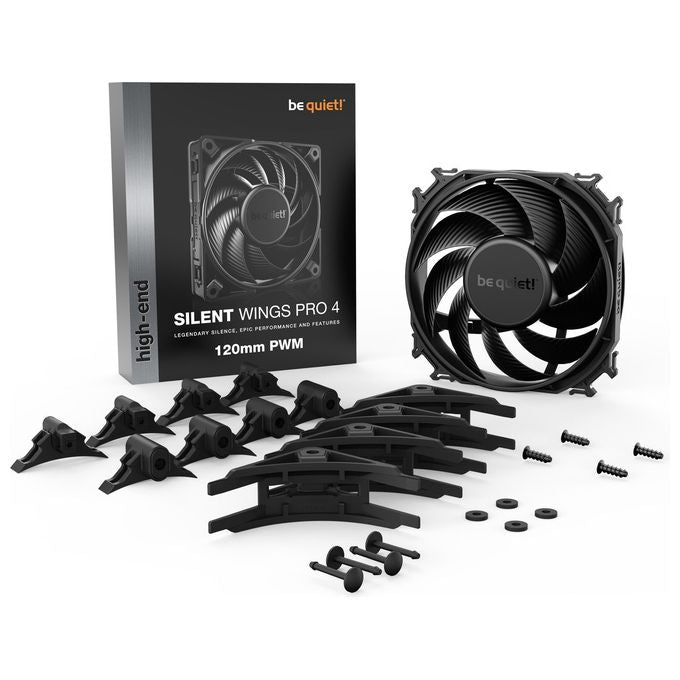 Be quiet! BL098 SILENT WINGS PRO 4 Ventilatore 120mm PWM 3000 rpm 142.5 m³-h 36.9 dB colore Nero