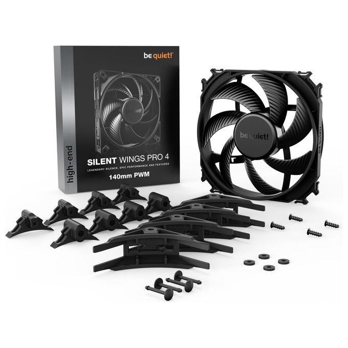 Be quiet! BL099 SILENT WINGS PRO 4 Ventola per Case 140 mm PWM FDB 2400 rpm 165.5 m³-h 36.8 dB colore Nero