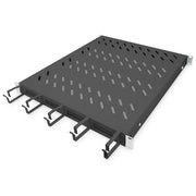 Digitus DN-97683 Mensola per Scaffale 1U Acciaio Portata 120 Kg con Gestione Cavi Anteriore colore Nero