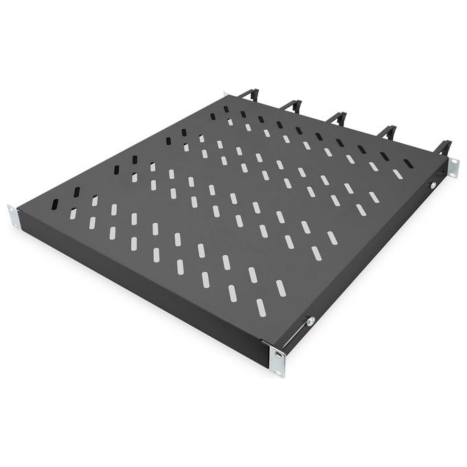 Digitus DN-97683 Mensola per Scaffale 1U Acciaio Portata 120 Kg con Gestione Cavi Anteriore colore Nero