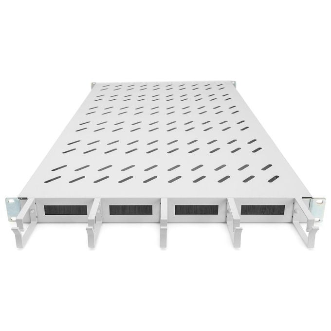 Digitus DN-97684 Ripiano per Armadi Rack 19'' 1U con Gestione Cavi Capacita' 120 Kg Profondita' fino a 1000 mm colore Grigio