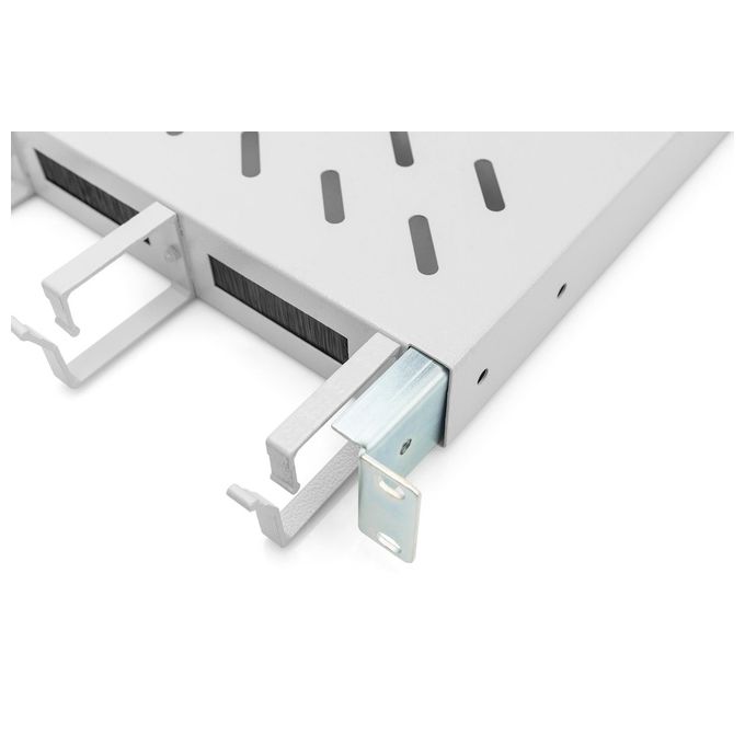 Digitus DN-97684 Ripiano per Armadi Rack 19'' 1U con Gestione Cavi Capacita' 120 Kg Profondita' fino a 1000 mm colore Grigio