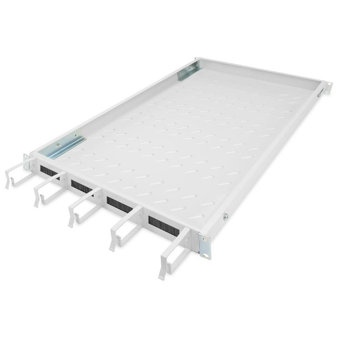 Digitus DN-97684 Ripiano per Armadi Rack 19'' 1U con Gestione Cavi Capacita' 120 Kg Profondita' fino a 1000 mm colore Grigio