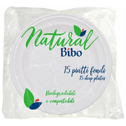 Bibo Piatto Fondo 15 Pezzi Bianco Natural