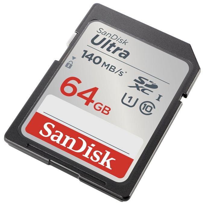 SanDisk SDSDUNB-064G-GN6IN Ultra Scheda di Memoria SDXC 64 GB 140 MB-s UHS-I Classe 10 U1 A1 colore Nero