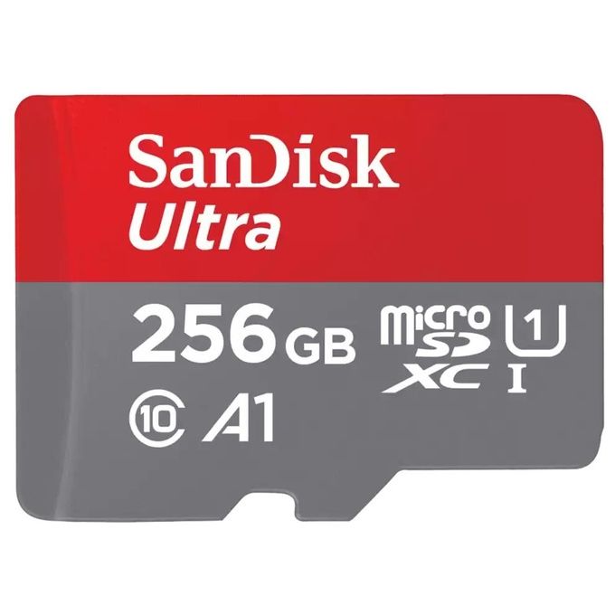 SanDisk, MicroSDXC 256GB, Ultra, Classe 10, U1, Adattatore incluso