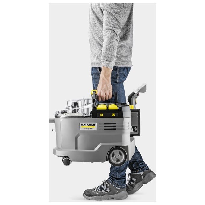 Kärcher 1.101-700.0 Puzzi 9-1 Bp Macchina per Pulire il Tappeto Camminare dietro Profondo Serbatoio 9 L e 7 L Autonomia Fino a 35 Min Rumorosita' 70 dB Colore Nero Grigio Giallo