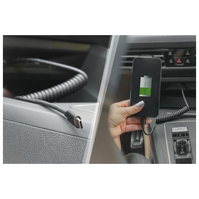 Digitus Cavo a Spirale Usb 2.0 - da Usb-C a Usb-C 1mt