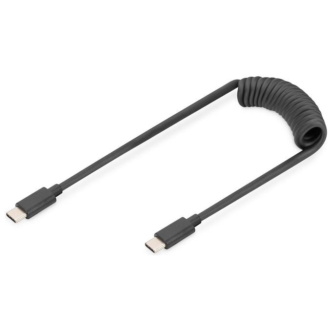 Digitus Cavo a Spirale Usb 2.0 - da Usb-C a Usb-C 1mt