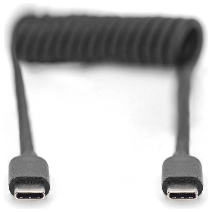 Digitus Cavo a Spirale Usb 2.0 - da Usb-C a Usb-C 1mt