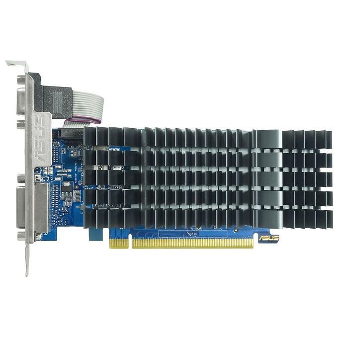 ASUS 90YV0ALA-M0NA00 GT710-SL-2GD5-BRK-EVO Scheda video GeForce GT 710 2 GB GDDR5 PCI Express 2.0 HDMI DVI VGA raffreddamento passivo colore Nero Blu