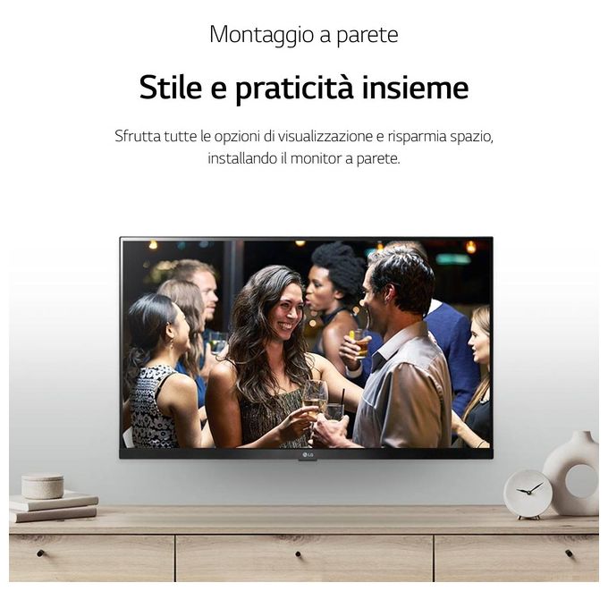 LG 27TQ615SPZ Monitor Smart TV 27'' IPS Full HD webOS DVB-T2 S2 colore Nero