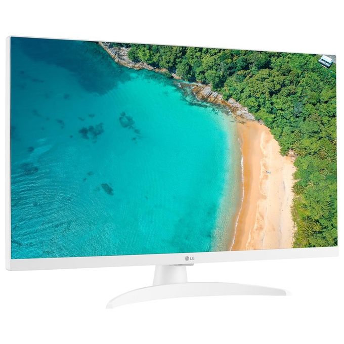LG 27TQ615S Monitor TV 27'' Smart WebOS 22 Full HD IPS LED Wi-Fi Bluetooth DVB-T2 S2 colore Bianco