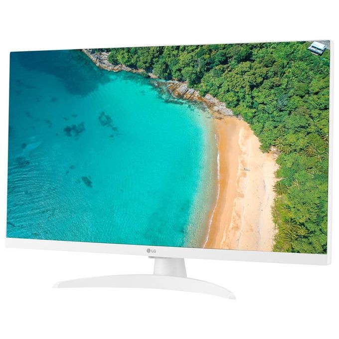 LG 27TQ615S Monitor TV 27'' Smart WebOS 22 Full HD IPS LED Wi-Fi Bluetooth DVB-T2 S2 colore Bianco