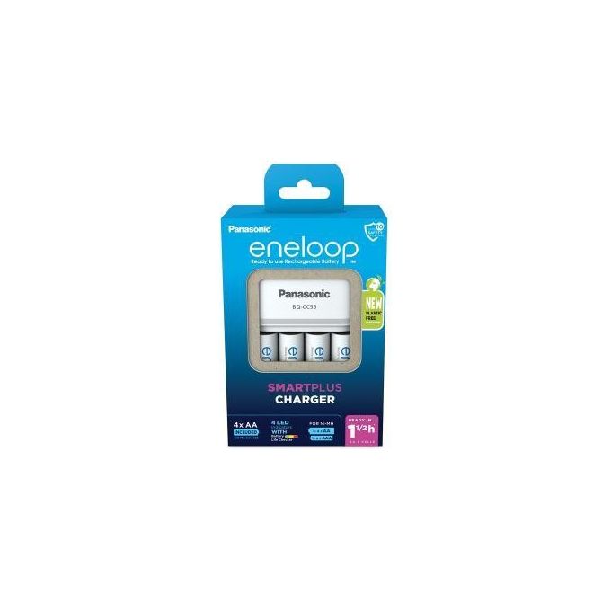 Panasonic Eneloop Smart Plus Charger BQ-CC55 con 4xAA