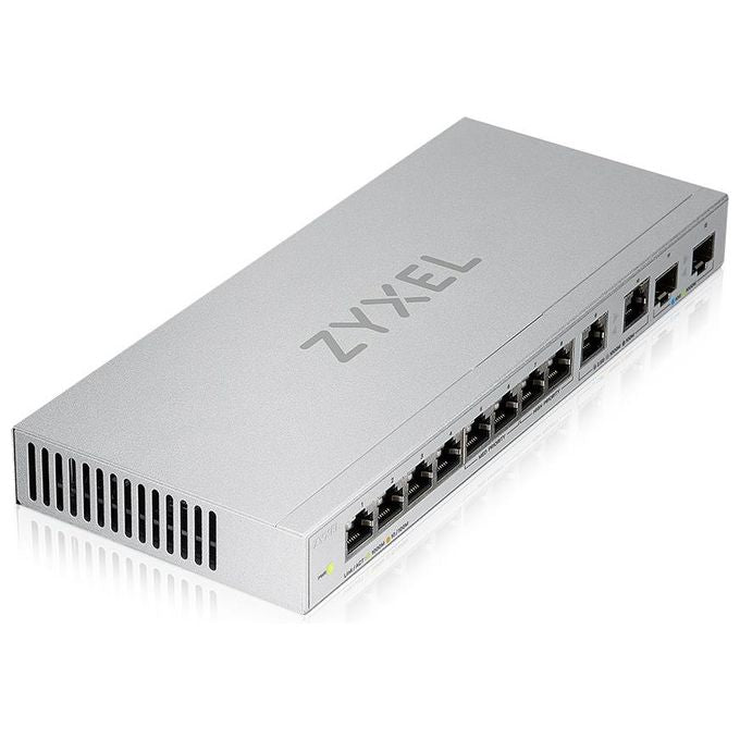 ZYXEL XGS1010-12-ZZ0102F Switch Ethernet Non Gestito 12 Porte con 8 Porte Gigabit 2 Porte 2.5G e 2 SFP+ 10G colore Grigio