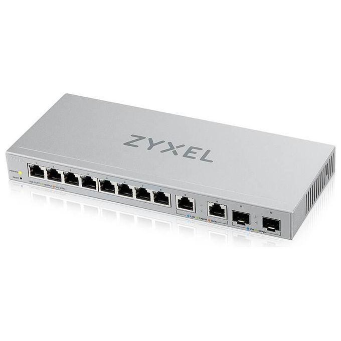 Zyxel XGS1210-12-ZZ0102F Switch Gestito con 8 Porte Gigabit Ethernet 10-100-1000 2 Porte 2.5G 2 Slot SFP+ 10G colore Grigio