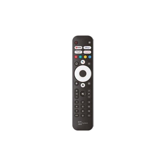 TELE System ON T2 Smart Box Android TV DVB-T2 HEVC Full HD 8 GB Wi-Fi Bluetooth 5.0 Google Assistant colore Nero