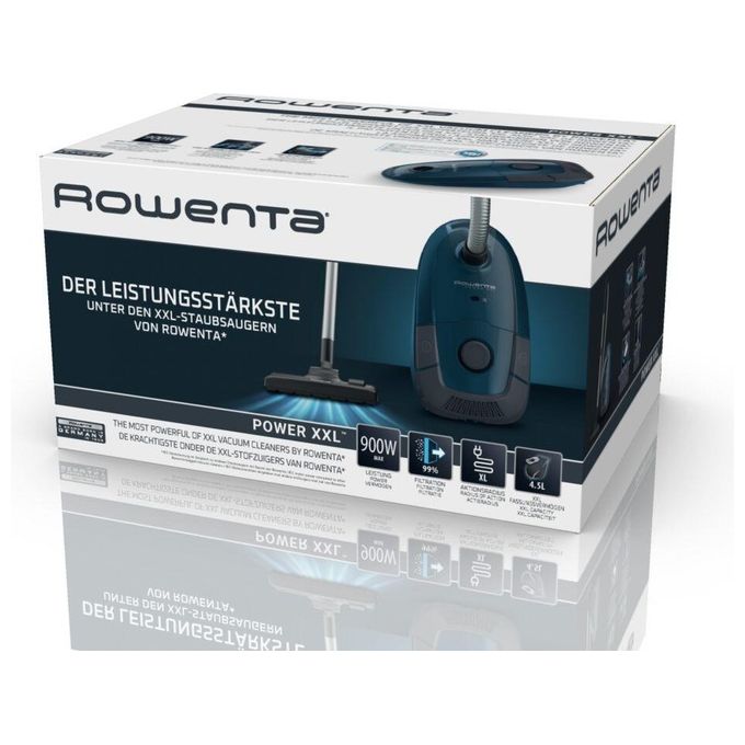 Rowenta RO3126 Power XXL Aspirapolvere a Traino con Sacco 4,5 L 900 W 76 dB colore Blu