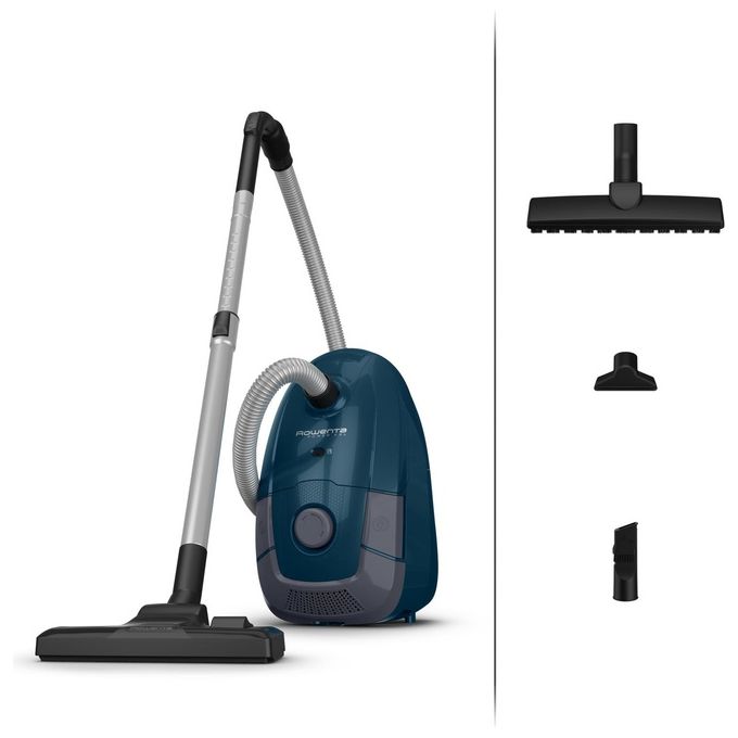 Rowenta RO3126 Power XXL Aspirapolvere a Traino con Sacco 4,5 L 900 W 76 dB colore Blu