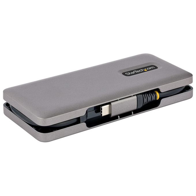 StarTech.com HB31CM1A3CB Hub USB-C a 4 Porte 1x USB-A 3x USB-C USB 3.2 Gen 2 10 Gbps Cavo Integrato 25 cm colore Grigio