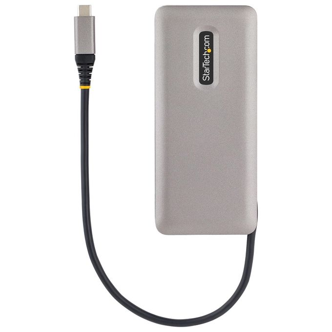 StarTech.com HB31CM1A3CB Hub USB-C a 4 Porte 1x USB-A 3x USB-C USB 3.2 Gen 2 10 Gbps Cavo Integrato 25 cm colore Grigio