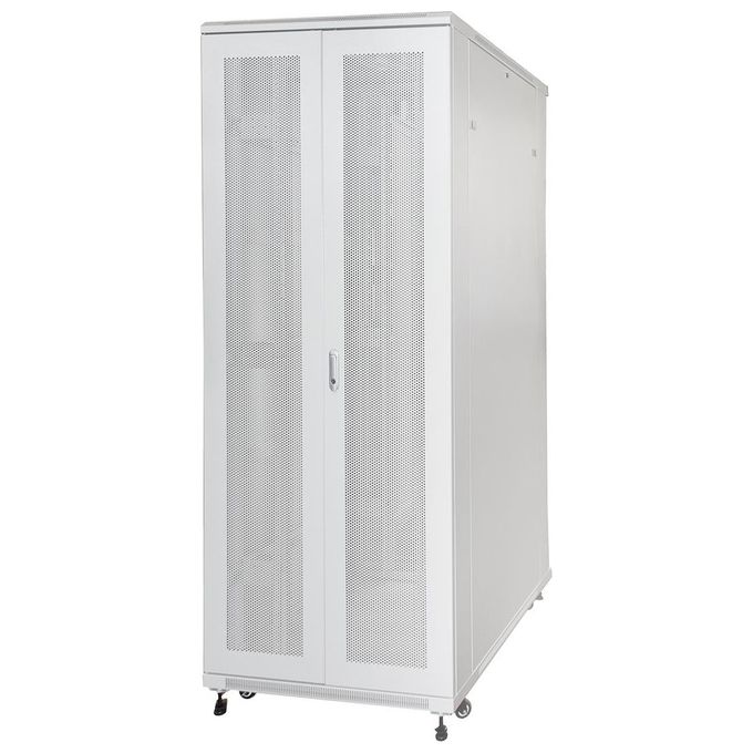LINK LK1942U810FP Armadio Rack 19'' 42U con Porta Traforata 800 kg di Carico con Guidacavi Laterali colore Grigio