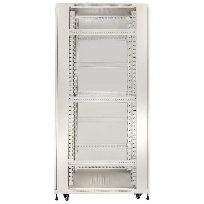 LINK LK1942U810FP Armadio Rack 19'' 42U con Porta Traforata 800 kg di Carico con Guidacavi Laterali colore Grigio