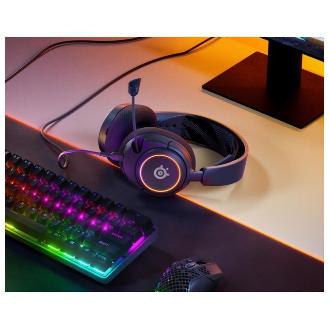Steelseries 61631 Arctis Nova 3 Auricolare Cablato USB Tipo C Microfono Cancellazione Rumore Colore Nero