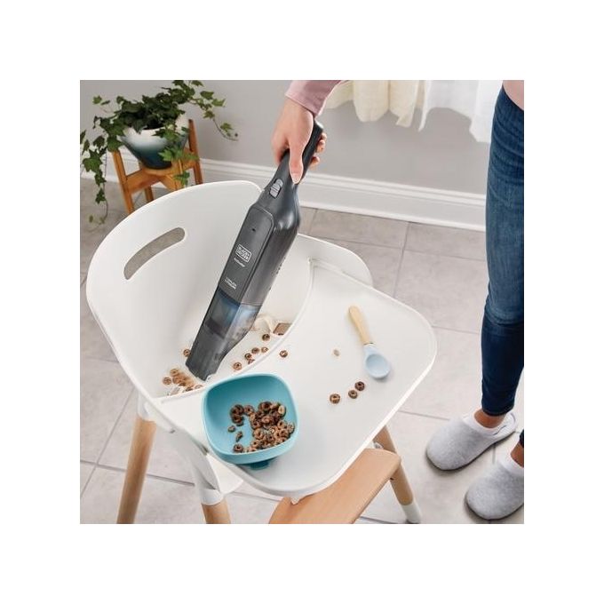 Black and Decker HLVC320B11-QW Aspirabriciole a Mano Senza Fili Batteria 12V 31AW 14 min autonomia colore Titanio