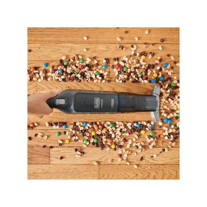 Black and Decker HLVC320B11-QW Aspirabriciole a Mano Senza Fili Batteria 12V 31AW 14 min autonomia colore Titanio