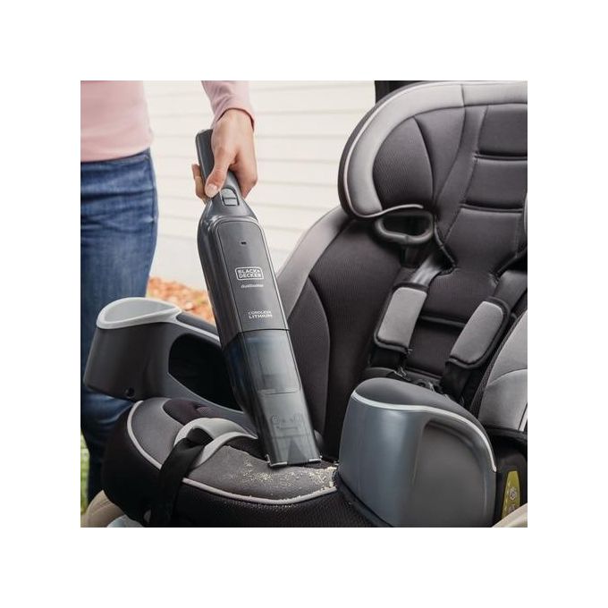 Black and Decker HLVC320B11-QW Aspirabriciole a Mano Senza Fili Batteria 12V 31AW 14 min autonomia colore Titanio