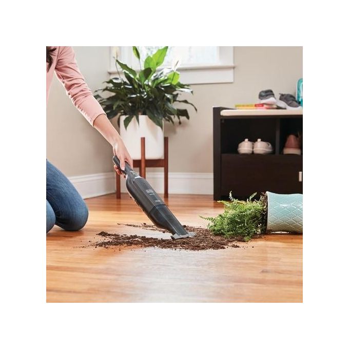 Black and Decker HLVC320B11-QW Aspirabriciole a Mano Senza Fili Batteria 12V 31AW 14 min autonomia colore Titanio