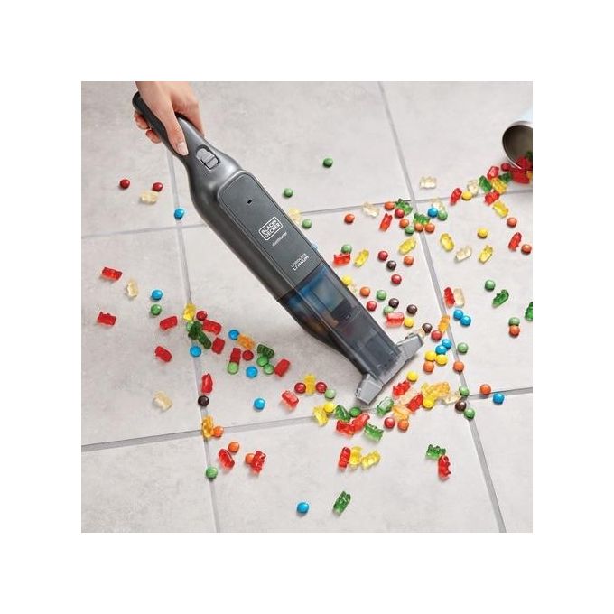 Black and Decker HLVC320B11-QW Aspirabriciole a Mano Senza Fili Batteria 12V 31AW 14 min autonomia colore Titanio