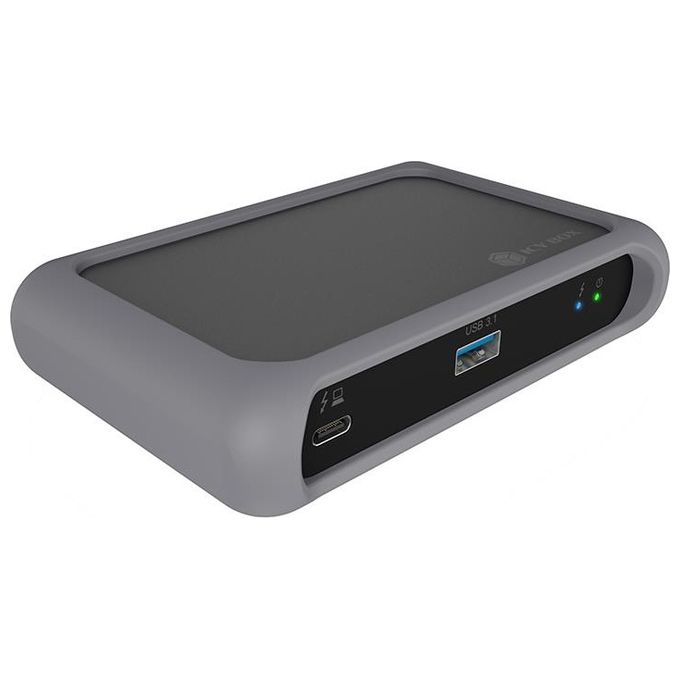ICY BOX 60643 Hub USB Thunderbolt 4 3 porte Thunderbolt 4 Type-C 1 USB 3.2 Gen 2 Type-A 85 W Power Delivery colore antracite