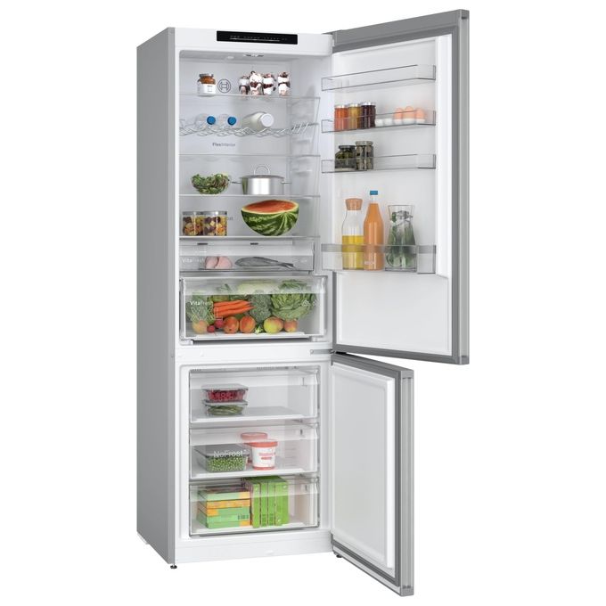 Bosch KGN492LDF Serie 4 Frigorifero Combinato 440 L 203 cm Classe D 35 dB Total No Frost VitaFresh XXL (203x70x66.7 cm) colore Acciaio Inox
