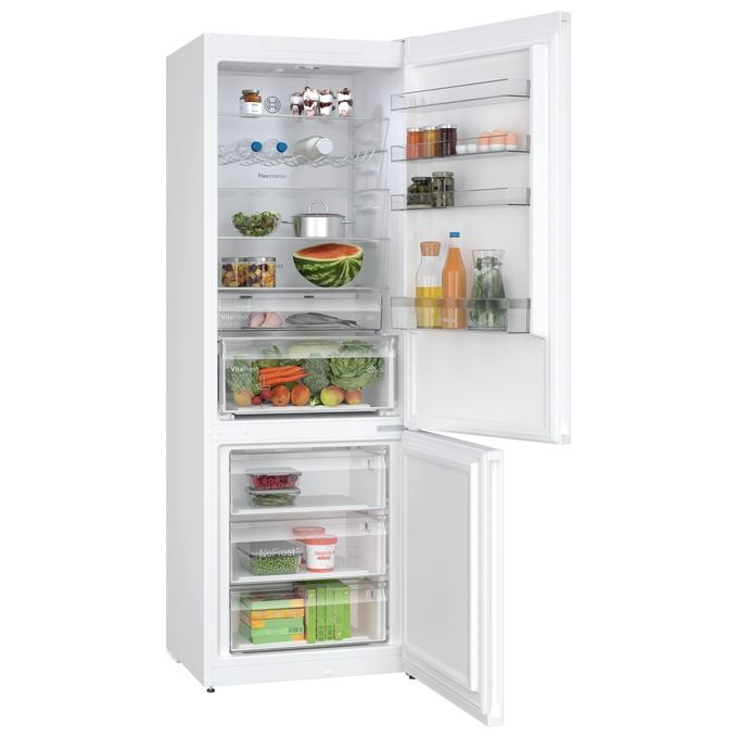 Bosch KGN497WDF Serie 4 Frigorifero Combinato 440 L 203 cm Classe D 35 dB Total No Frost Perfect Fit colore Bianco
