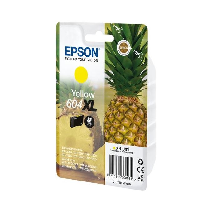 Epson 604XL Cartuccia D'Inchiostro Originale Resa Elevata Giallo