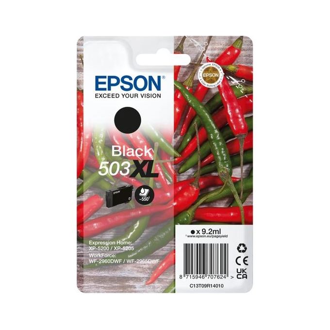 Epson C13T09R14010 Serie Peperoncini Cartuccia d'Inchiostro Originale Alta Capacita' Nero colore Nero