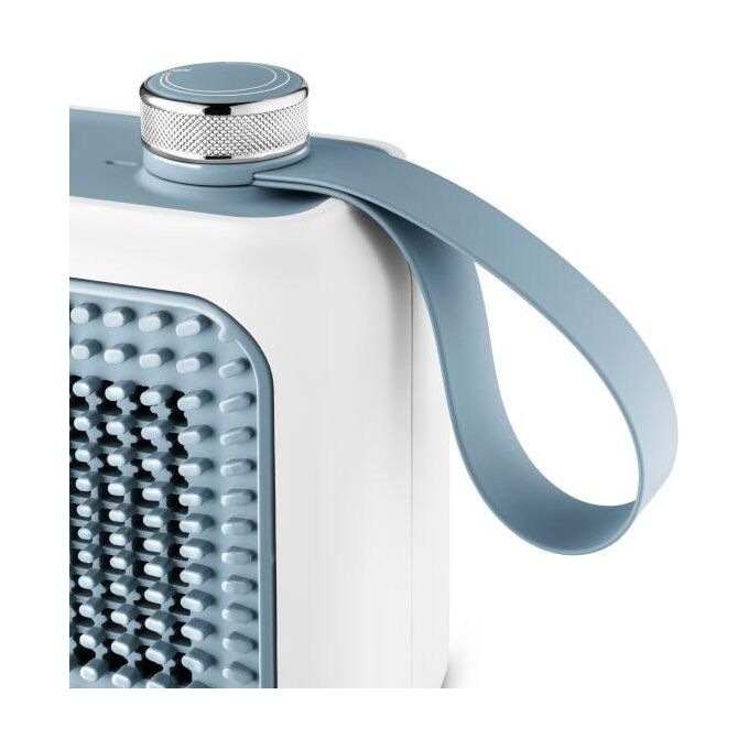 De'Longhi HFX10B03.LB Capsule Desk Termoventilatore da tavolo ceramico 360 W 2 livelli di calore termostato meccanico colore Grigio Blu