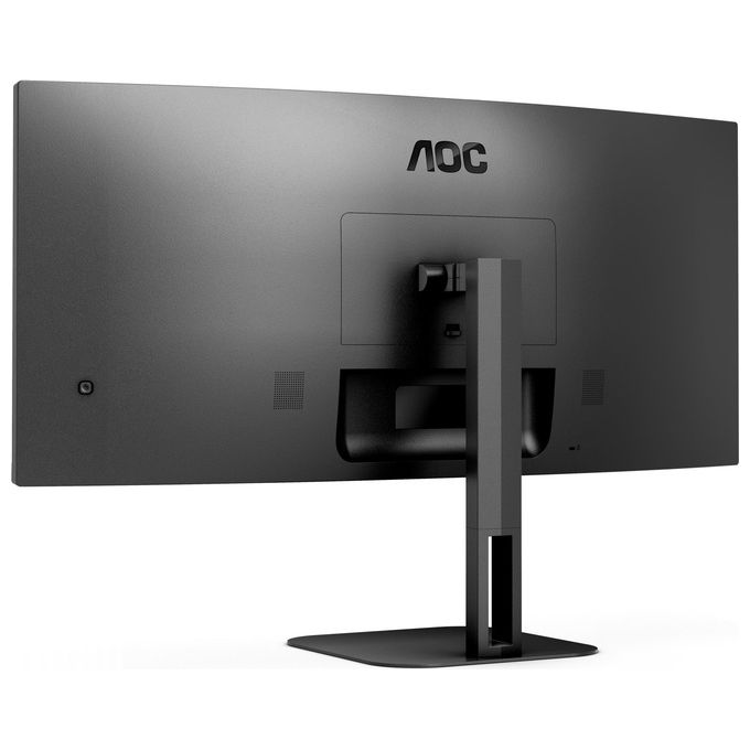 AOC CU34V5C-BK Monitor PC 34'' WQHD 3440x1440 LED VA Curvo 100Hz FreeSync USB-C 65W Altoparlanti 10W Regolabile Altezza VESA colore Nero