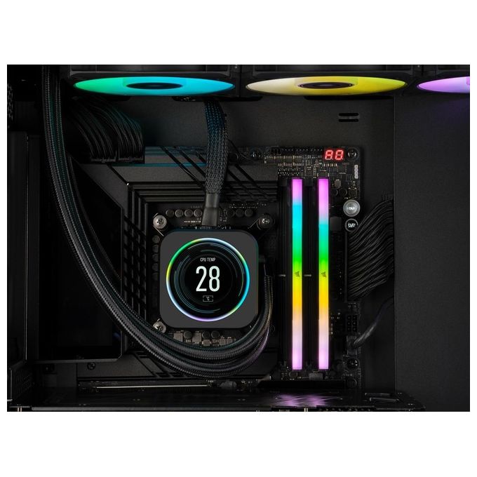 Corsair CMH32GX5M2E6000C36 Vengeance RGB Memoria RAM DDR5 32 GB 2x16 GB 6000 MHz CL36 XMP 3.0 Dual Channel colore Nero