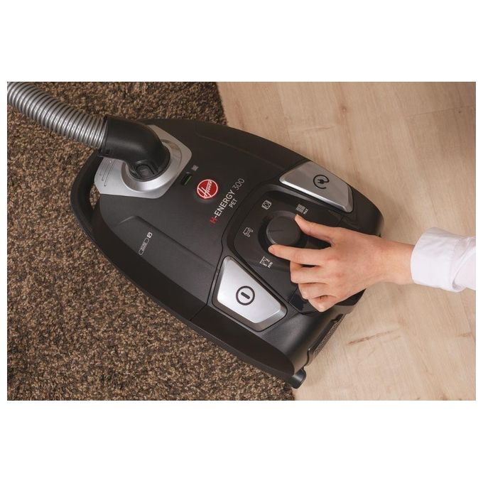 Hoover HE320PET 011 H-ENERGY 300 Aspirapolvere a Traino con Sacco 3.5 L 850 W 72 dB colore Nero