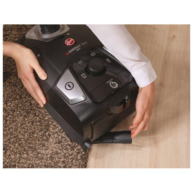 Hoover HE320PET 011 H-ENERGY 300 Aspirapolvere a Traino con Sacco 3.5 L 850 W 72 dB colore Nero