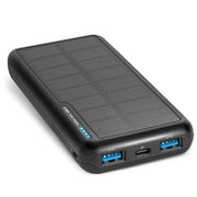 SBS TTBB10000SK Power Bank con Pannello Solare 10000 mAh Fast Charge 2x USB-A 10W USB-C Intelligent Charge colore Nero