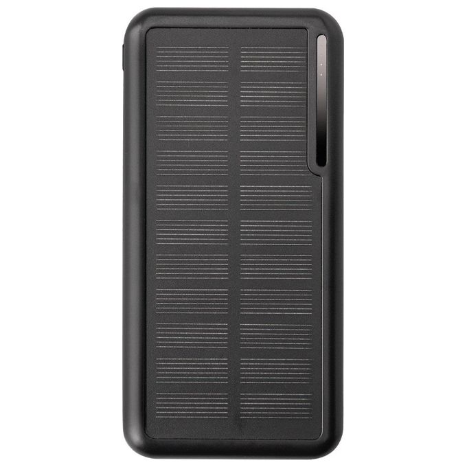 SBS TTBB10000SK Power Bank con Pannello Solare 10000 mAh Fast Charge 2x USB-A 10W USB-C Intelligent Charge colore Nero